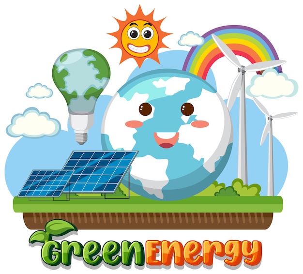 Alternative green energy vector concept