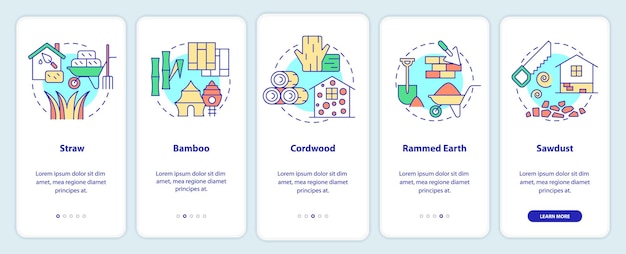 Alternative resources onboarding mobile app screen