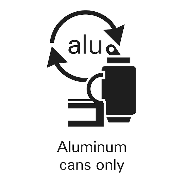 Aluminium cans only icon Simple illustration of aluminium cans only vector icon for web design isolated on white background