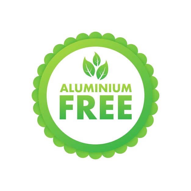 Aluminium free sign label Aluminium free icon Vector stock illustration