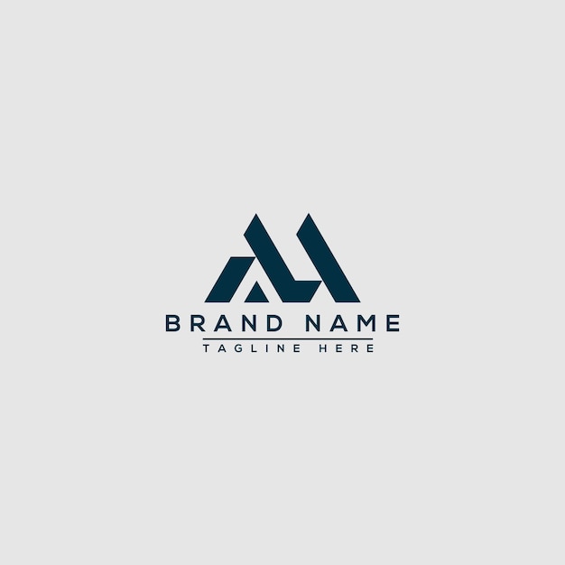 AM Logo Design Template Vector Graphic Branding Element.