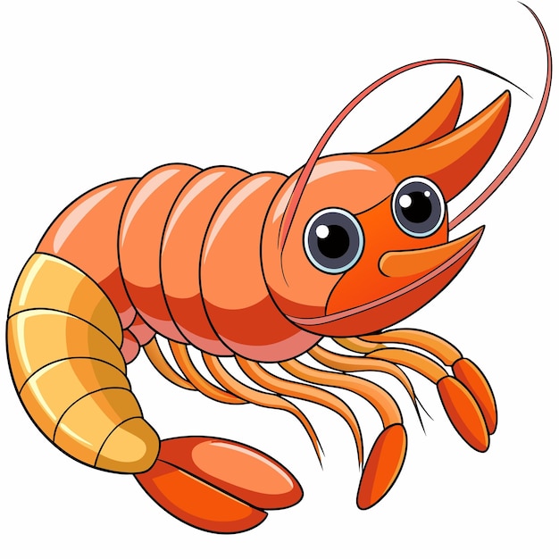 Amano Shrimp prawn learns vector kawaii