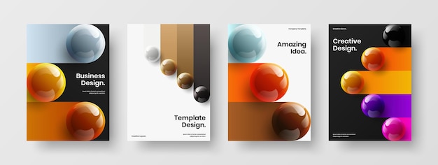 Amazing book cover vector design layout set