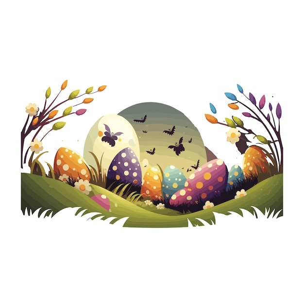 Amazing and Classic Easter Background and Easter Logo