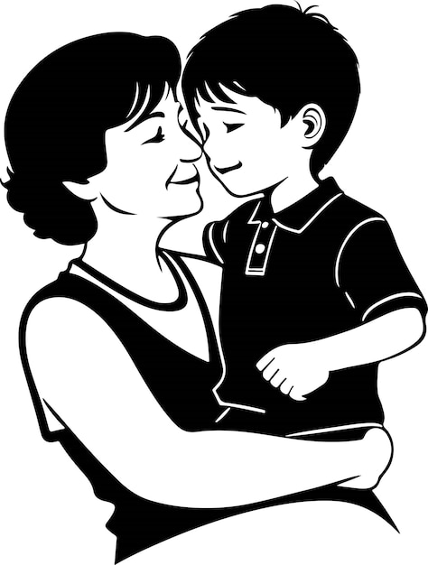 Amazing and cuteness mother love art vector