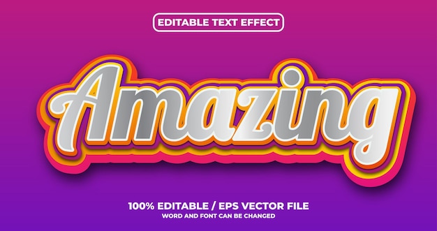 Amazing editable text effect