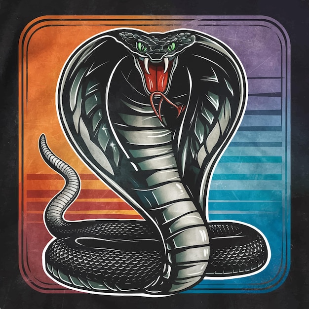 Amazing King Cobra TShirt Design Illustration Vector