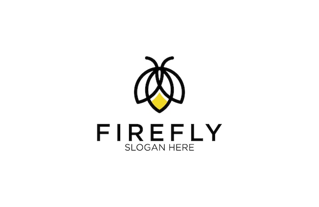 Amazing line art firefly logo