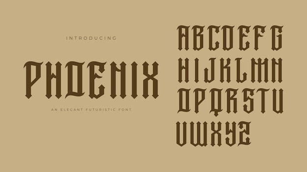 An Amazing Phoenix Futuristic Font