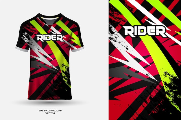 Amazing T shirt jersey design suitable for sports racing soccer gaming and e sports vector