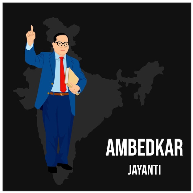 Ambedkar Jayanti 14 April Dr BR Ambedkar Vector Design