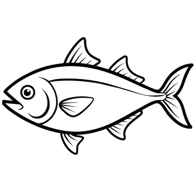 Amberjack fish sits icon vector illustration