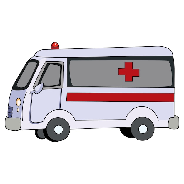 Ambulance isolated on white background