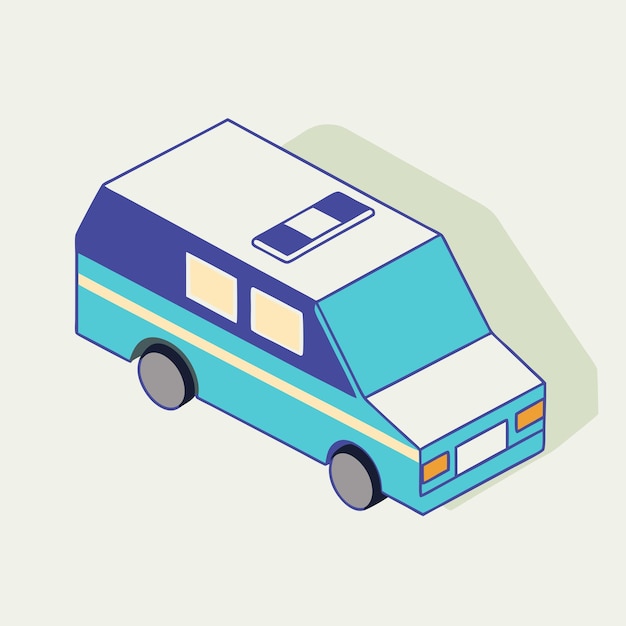 Ambulance isometric vector icon illustration 5