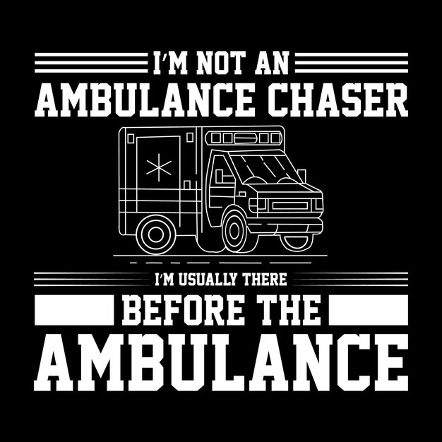 Vector ambulance t shirt design