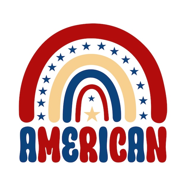 America And 4Th Of July Retro SVG Design File Digital Download