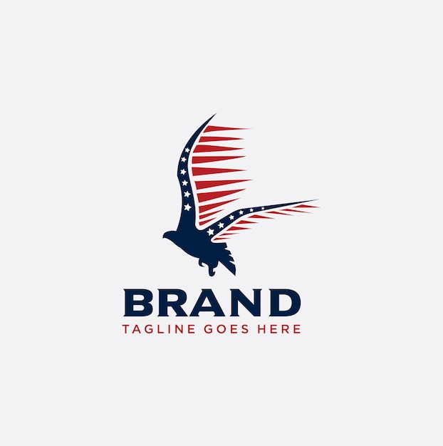 Vector america eagle logo business design vector