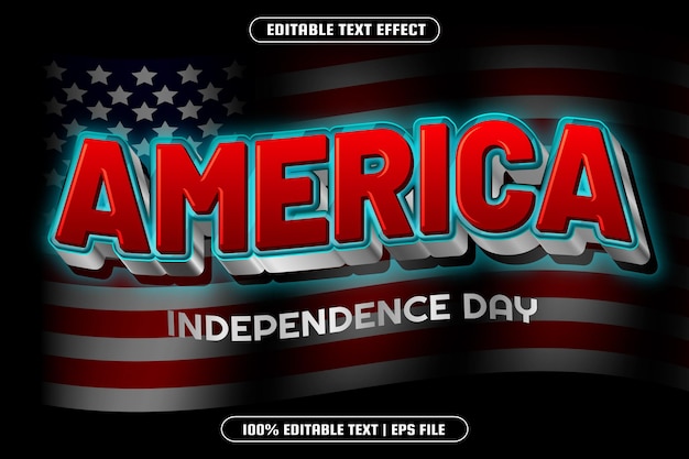 America independence day editable text effect modern style