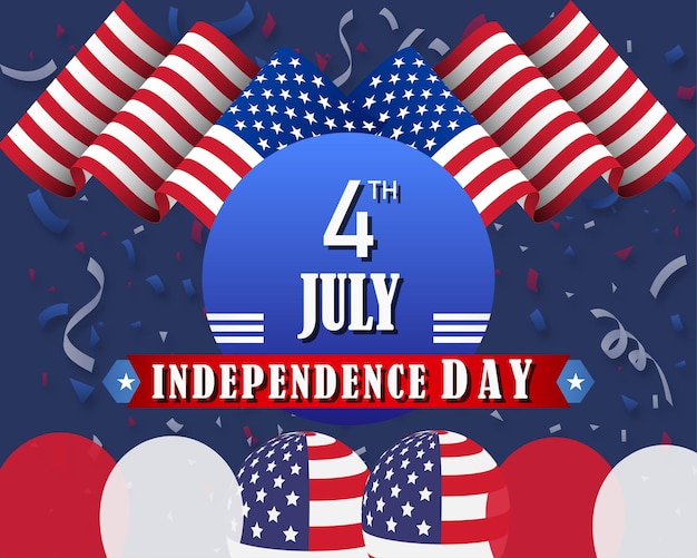 America independence day vector illustration design for social media poster and banner