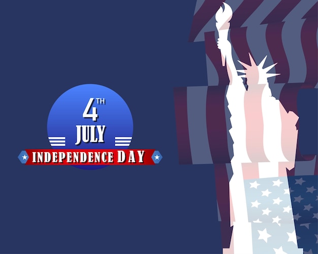 America independence day vector illustration design for social media poster and banner