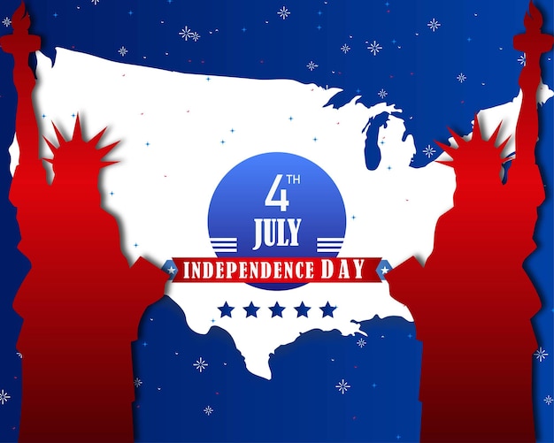 America independence day vector illustration design for social media poster and banner