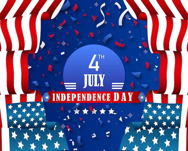 America independence day vector illustration design for social media poster and banner