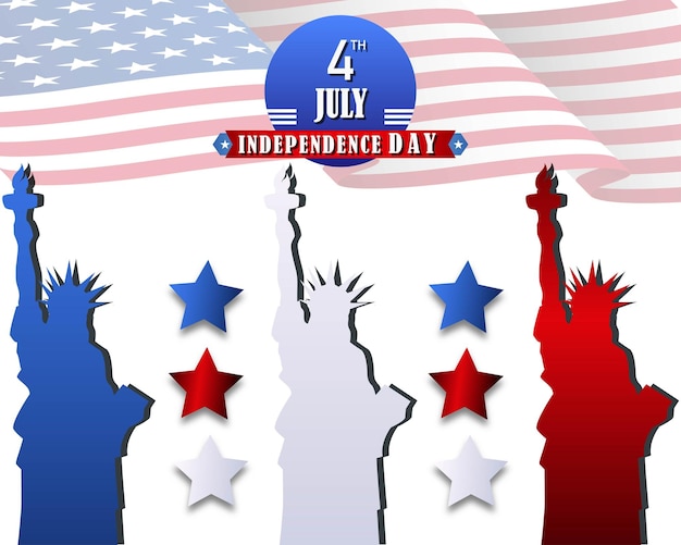 America independence day vector illustration design for social media poster and banner