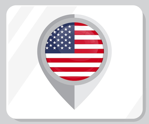 America Location Map flag icon