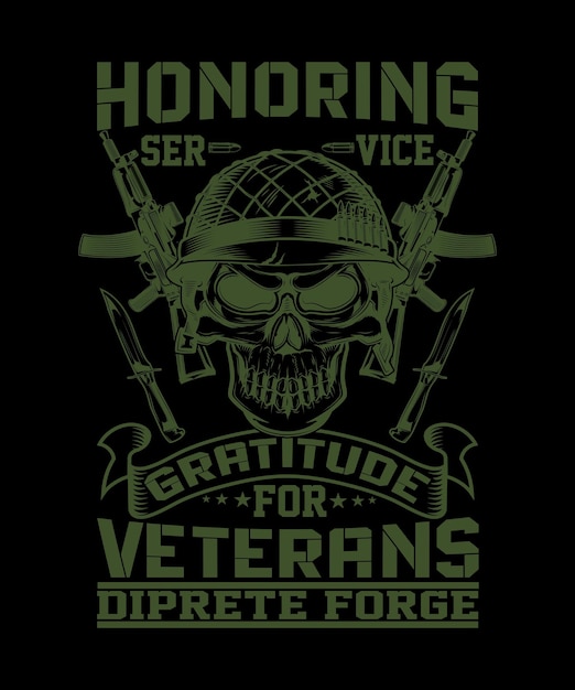 American army veteran t shirt design