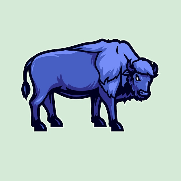 american bison vector illustration