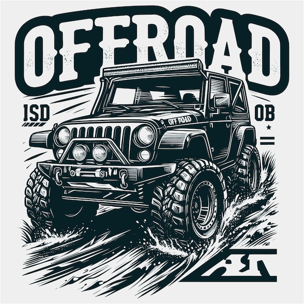 American Classic Offroad Offroad Car Forest silhouette vector file