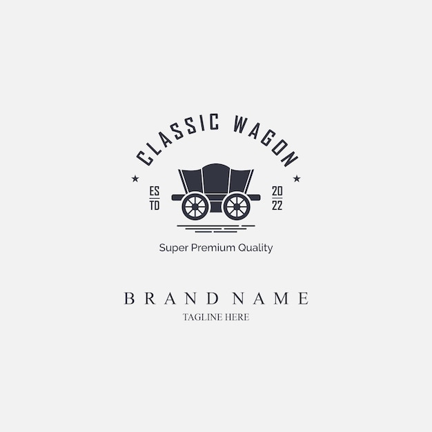 american classic wagon logo template design for brand or company and other