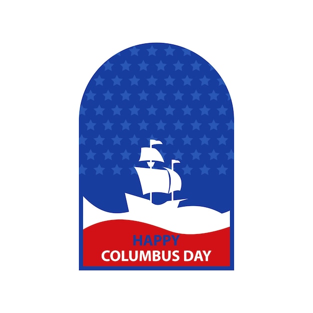 American columbus day concept Flat illustration of american columbus day vector concept background for web design