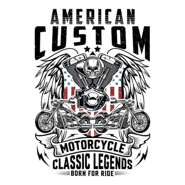 American custom motorcycle classic legends