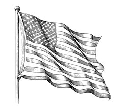 American flag drawing