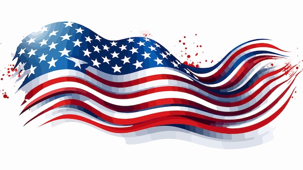 Vector american flag for fourth of july independence day celebration