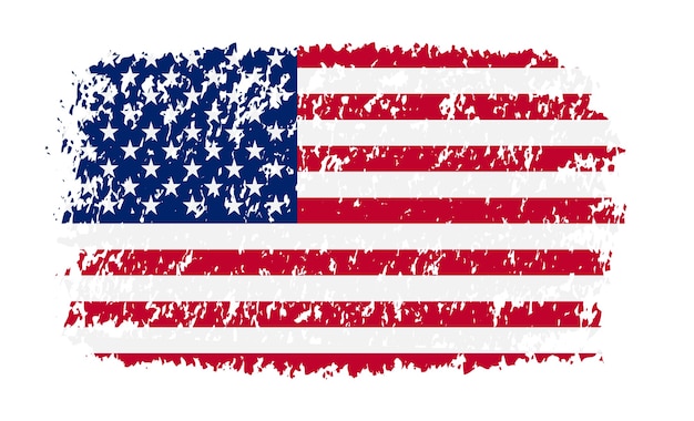 American flag in grunge style