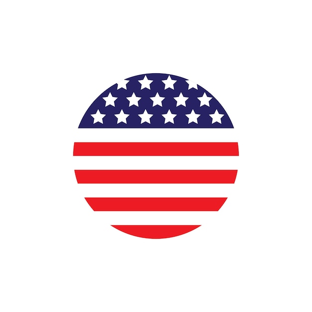 Vector american flag icon