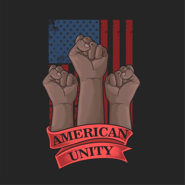 American Flag Unity Freedom Concept