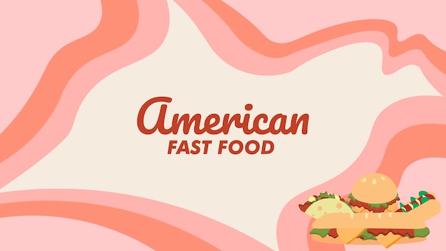 american food banner with papercut design background banner