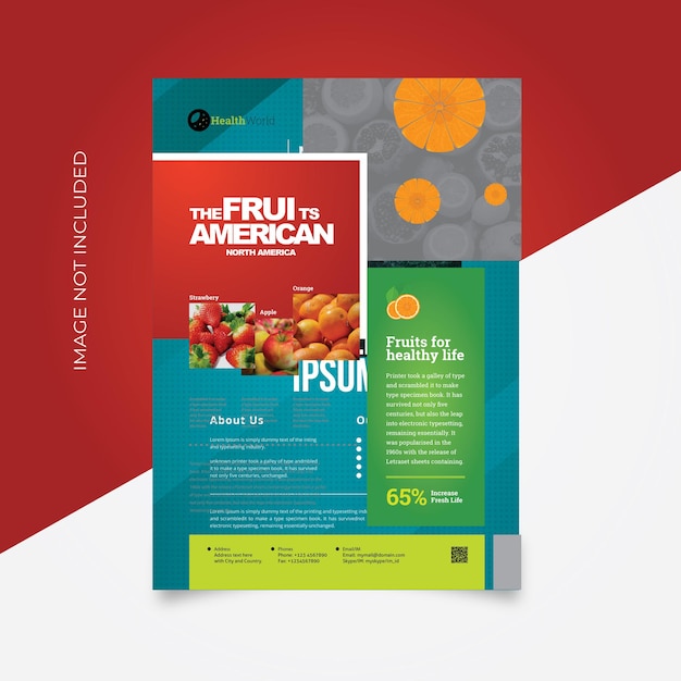 American Food Fruits  Health Flyer