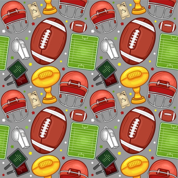 American Footbal Seamless Pattern background