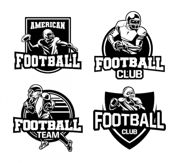 American football badge logo collection