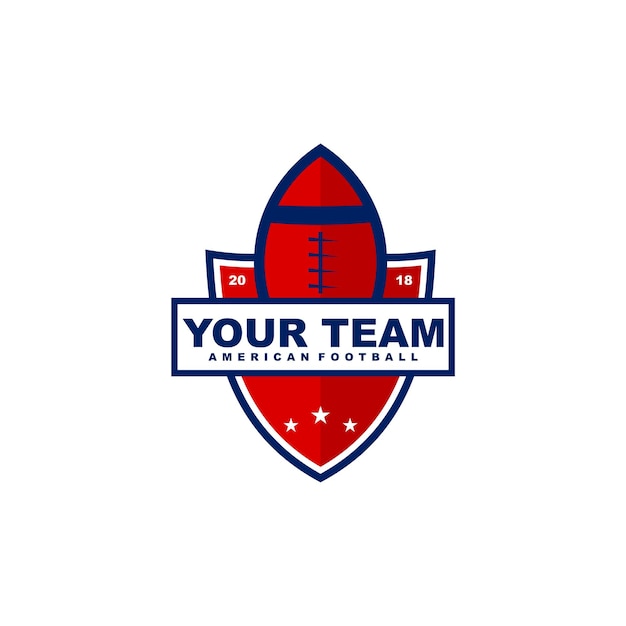 american football badge logo design