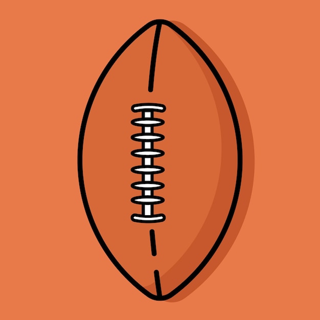 American football ball flat vector illustration