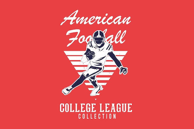 American football college league collection silhouette design