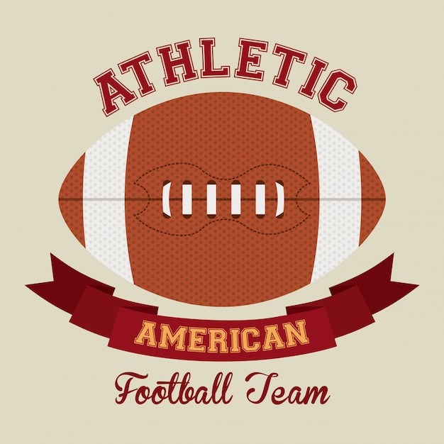 American football design over beige background 