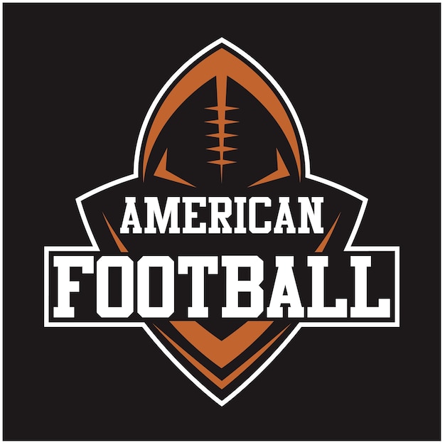 American football design typography ready to print premium vector