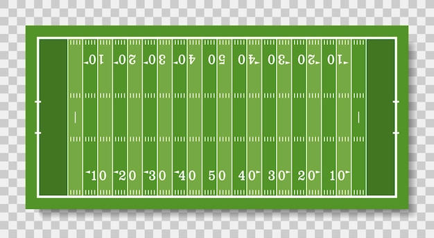 American football field with line