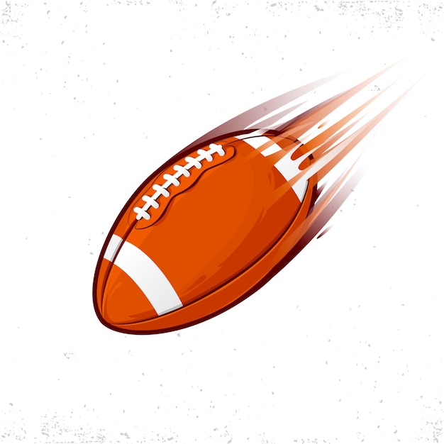 American football flying ball